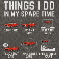 Things I Do In My Spare Time Funny Car Enthusiast Car Lover Cotton Canvas Backpack