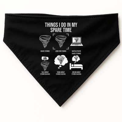 Things I Do In My Spare Time Tornado Storm Chaser USA-Made Doggie Bandana