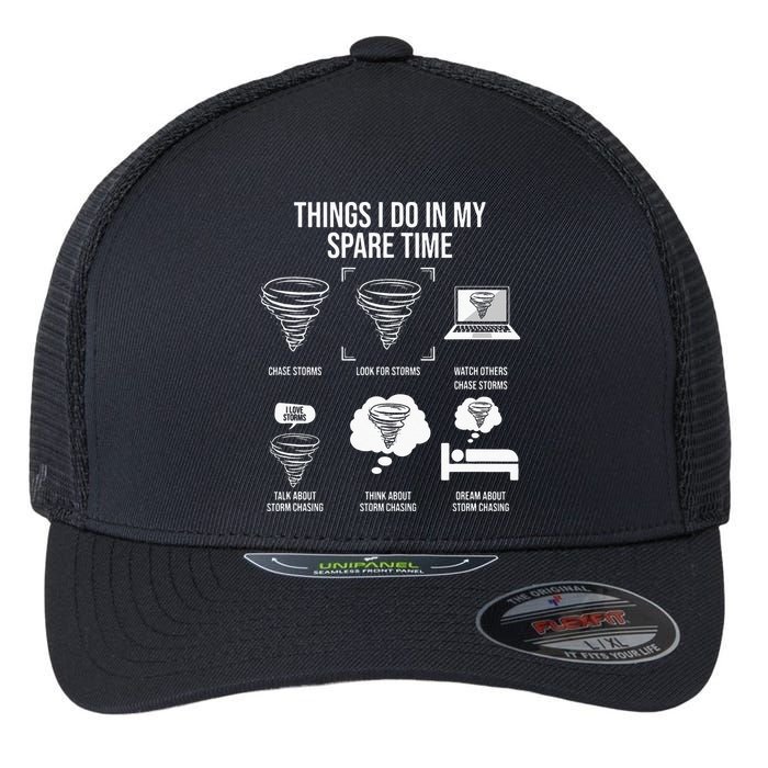 Things I Do In My Spare Time Tornado Storm Chaser Flexfit Unipanel Trucker Cap