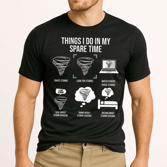 Things I Do In My Spare Time Tornado Storm Chaser Performance Shirt