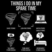 Things I Do In My Spare Time Tornado Storm Chaser Performance Shirt