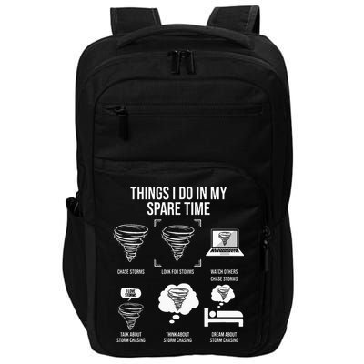Things I Do In My Spare Time Tornado Storm Chaser Impact Tech Backpack