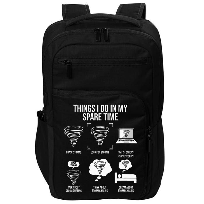 Things I Do In My Spare Time Tornado Storm Chaser Impact Tech Backpack