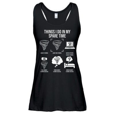 Things I Do In My Spare Time Tornado Storm Chaser Ladies Essential Flowy Tank