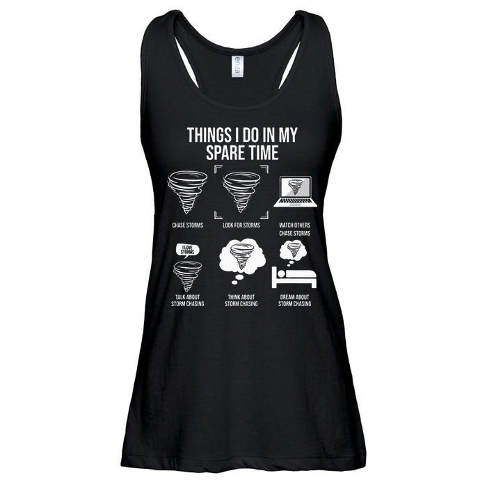 Things I Do In My Spare Time Tornado Storm Chaser Ladies Essential Flowy Tank