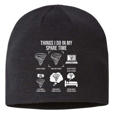 Things I Do In My Spare Time Tornado Storm Chaser Sustainable Beanie