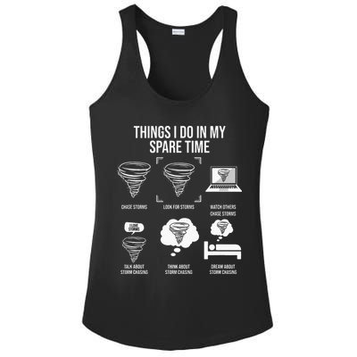 Things I Do In My Spare Time Tornado Storm Chaser Ladies PosiCharge Competitor Racerback Tank