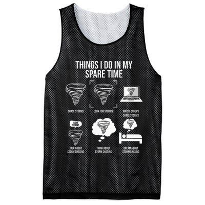 Things I Do In My Spare Time Tornado Storm Chaser Mesh Reversible Basketball Jersey Tank