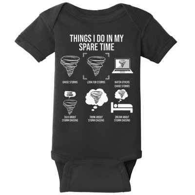 Things I Do In My Spare Time Tornado Storm Chaser Baby Bodysuit