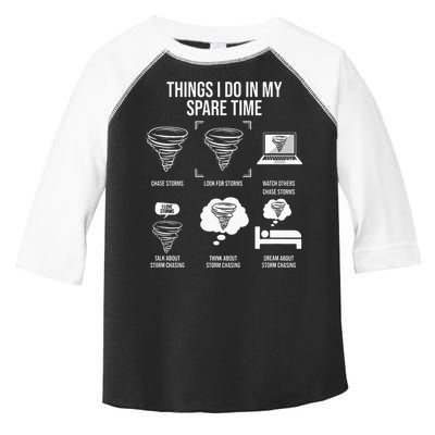 Things I Do In My Spare Time Tornado Storm Chaser Toddler Fine Jersey T-Shirt