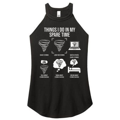 Things I Do In My Spare Time Tornado Storm Chaser Women's Perfect Tri Rocker Tank