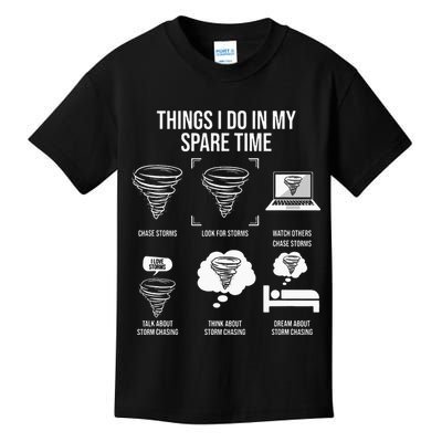 Things I Do In My Spare Time Tornado Storm Chaser Kids T-Shirt