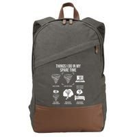 Things I Do In My Spare Time Tornado Storm Chaser Cotton Canvas Backpack