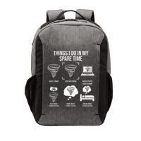 Things I Do In My Spare Time Tornado Storm Chaser Vector Backpack