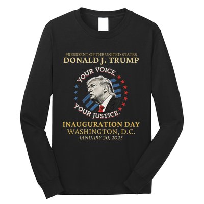 Trump Inauguration Day 2025 Commemorative Memorabilia Long Sleeve Shirt