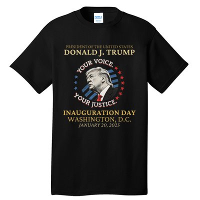 Trump Inauguration Day 2025 Commemorative Memorabilia Tall T-Shirt