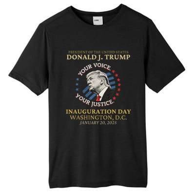 Trump Inauguration Day 2025 Commemorative Memorabilia Tall Fusion ChromaSoft Performance T-Shirt