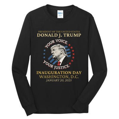 Trump Inauguration Day 2025 Commemorative Memorabilia Tall Long Sleeve T-Shirt