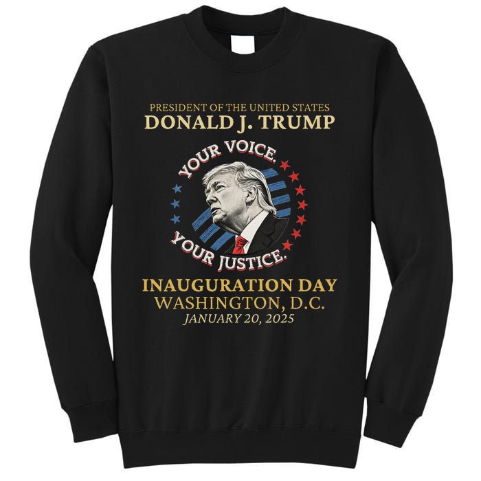 Trump Inauguration Day 2025 Commemorative Memorabilia Tall Sweatshirt