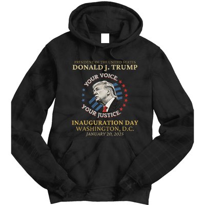 Trump Inauguration Day 2025 Commemorative Memorabilia Tie Dye Hoodie