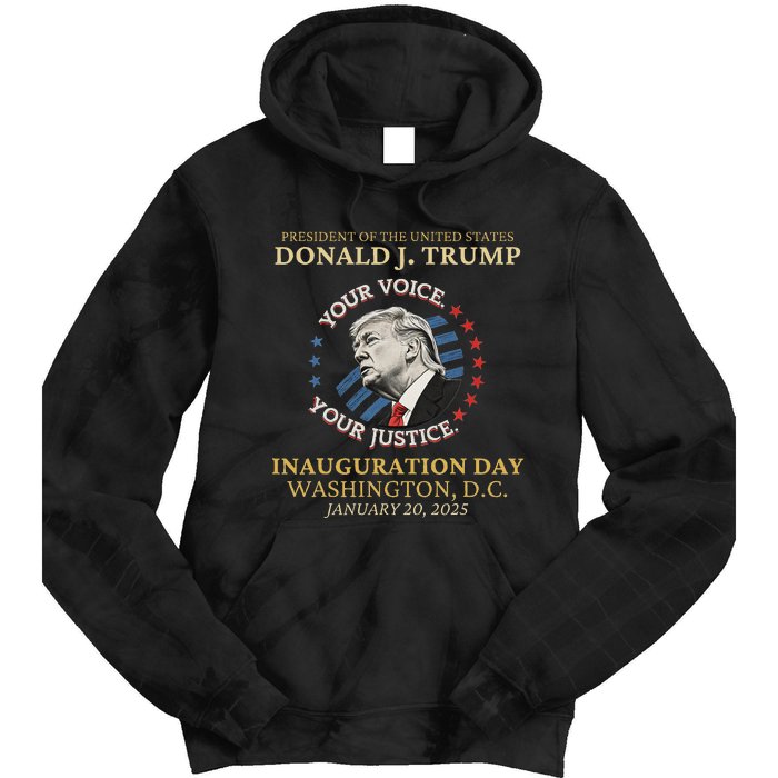 Trump Inauguration Day 2025 Commemorative Memorabilia Tie Dye Hoodie