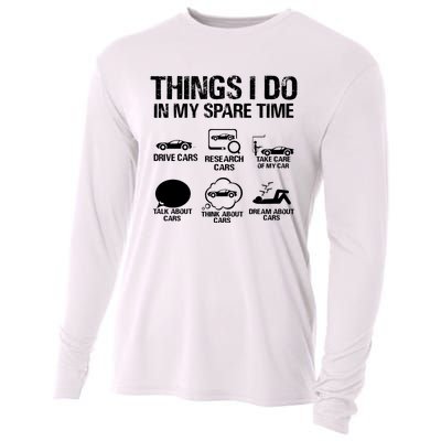 Things I Do In My Spare Time Funny Car Cooling Performance Long Sleeve Crew