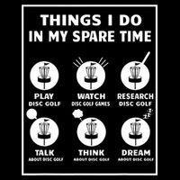 Things I Do In My Spare Time Disc Golf Funny Drawstring Bag