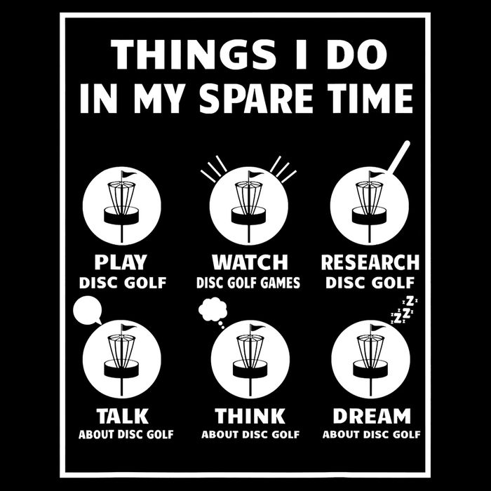 Things I Do In My Spare Time Disc Golf Funny Drawstring Bag