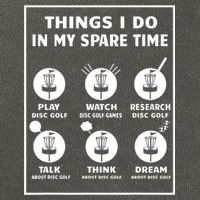Things I Do In My Spare Time Disc Golf Funny Cotton Canvas Backpack