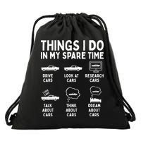 Things I Do In My Spare Time Car Enthusiast Funny Car Guy Drawstring Bag