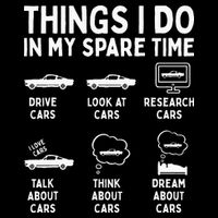 Things I Do In My Spare Time Car Enthusiast Funny Car Guy Drawstring Bag