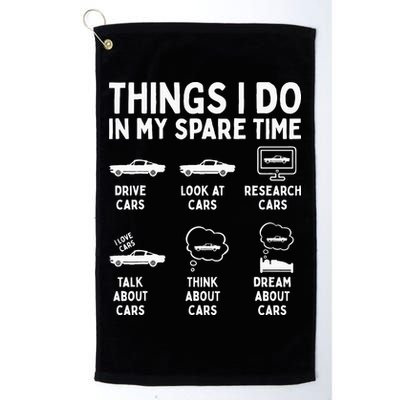Things I Do In My Spare Time Car Enthusiast Funny Car Guy Golf Towel