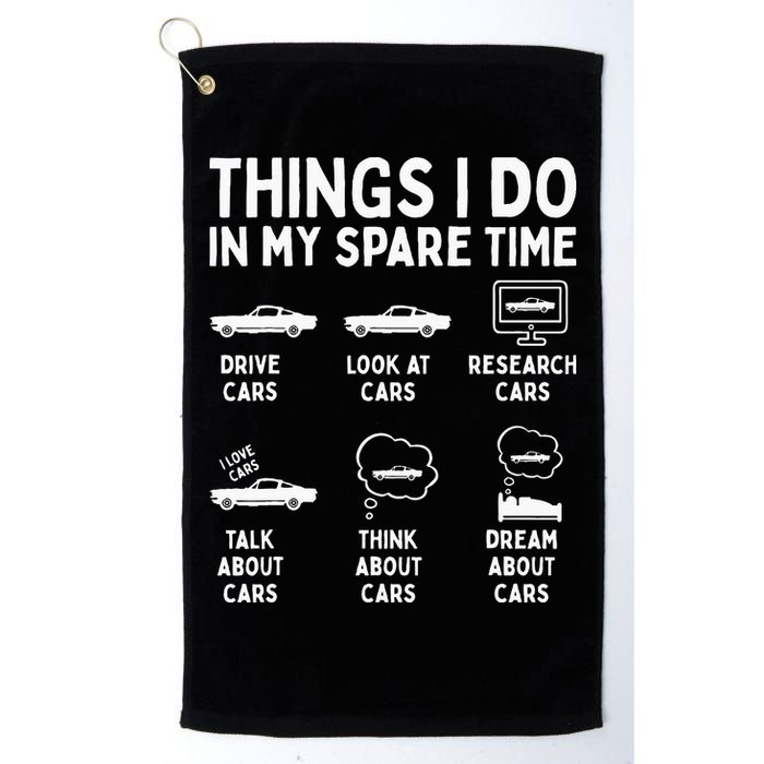 Things I Do In My Spare Time Car Enthusiast Funny Car Guy Golf Towel