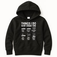 Things I Do In My Spare Time Car Enthusiast Funny Car Guy Kids Hoodie