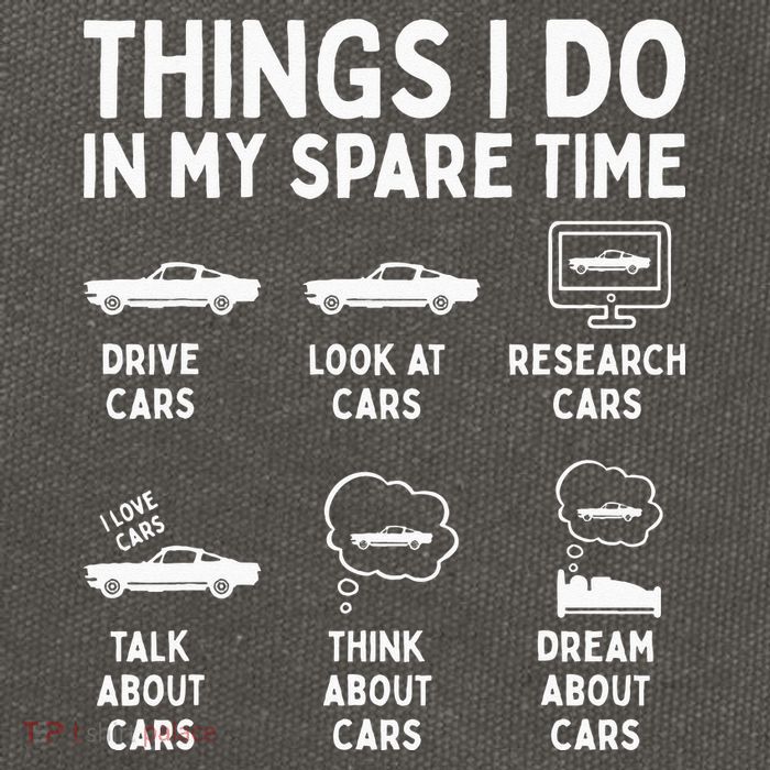 Things I Do In My Spare Time Car Enthusiast Funny Car Guy Cotton Canvas Backpack