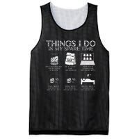 Things I Do In My Spare Time Sourdough Baker Bread Lover Mesh Reversible Basketball Jersey Tank