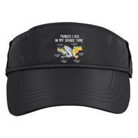 Things I Do In My Spare Time Funny Fishing Adult Drive Performance Visor