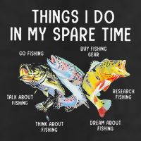 Things I Do In My Spare Time Funny Fishing Adult Drive Performance Visor