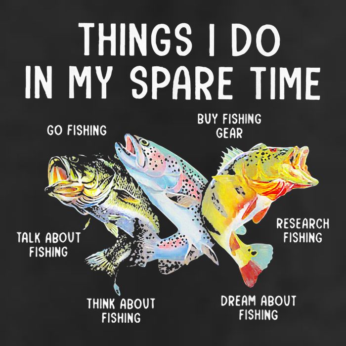 Things I Do In My Spare Time Funny Fishing Adult Drive Performance Visor