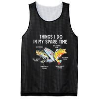 Things I Do In My Spare Time Funny Fishing Mesh Reversible Basketball Jersey Tank