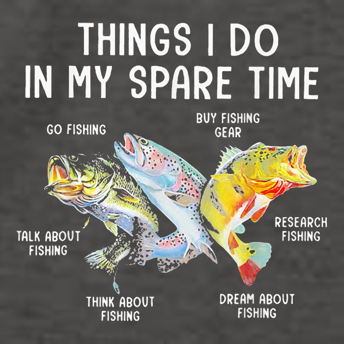 Things I Do In My Spare Time Funny Fishing Vector Backpack