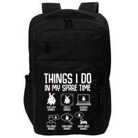 Things I Do In My Spare Time Bunny Rabbit Impact Tech Backpack