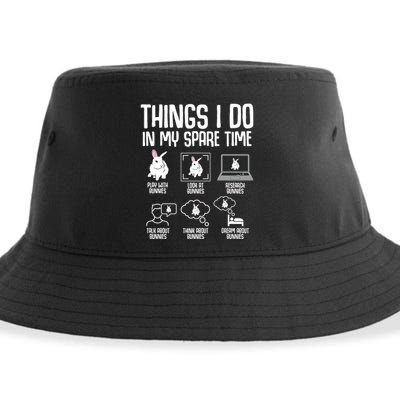 Things I Do In My Spare Time Bunny Rabbit Sustainable Bucket Hat