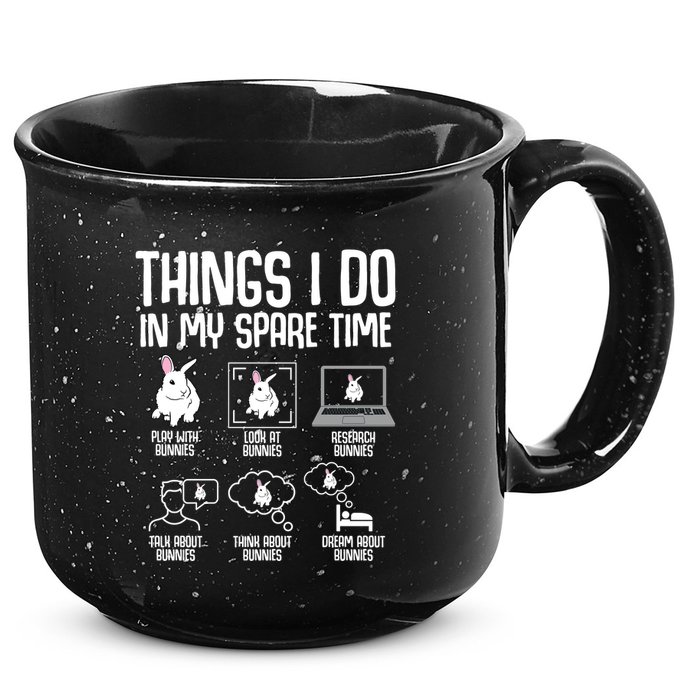 Things I Do In My Spare Time Bunny Rabbit 15oz Campfire Ceramic Mug