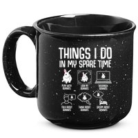 Things I Do In My Spare Time Bunny Rabbit 15oz Campfire Ceramic Mug