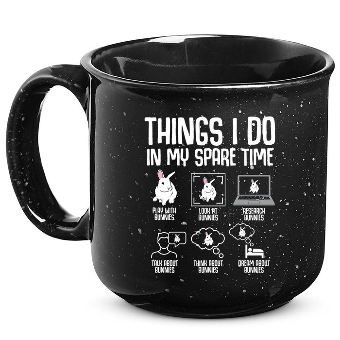 Things I Do In My Spare Time Bunny Rabbit 15oz Campfire Ceramic Mug