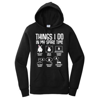 Things I Do In My Spare Time Bunny Rabbit Women's Pullover Hoodie