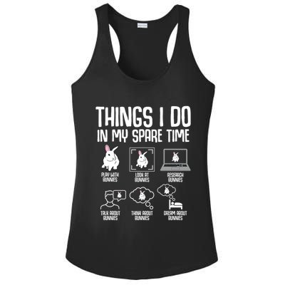 Things I Do In My Spare Time Bunny Rabbit Ladies PosiCharge Competitor Racerback Tank