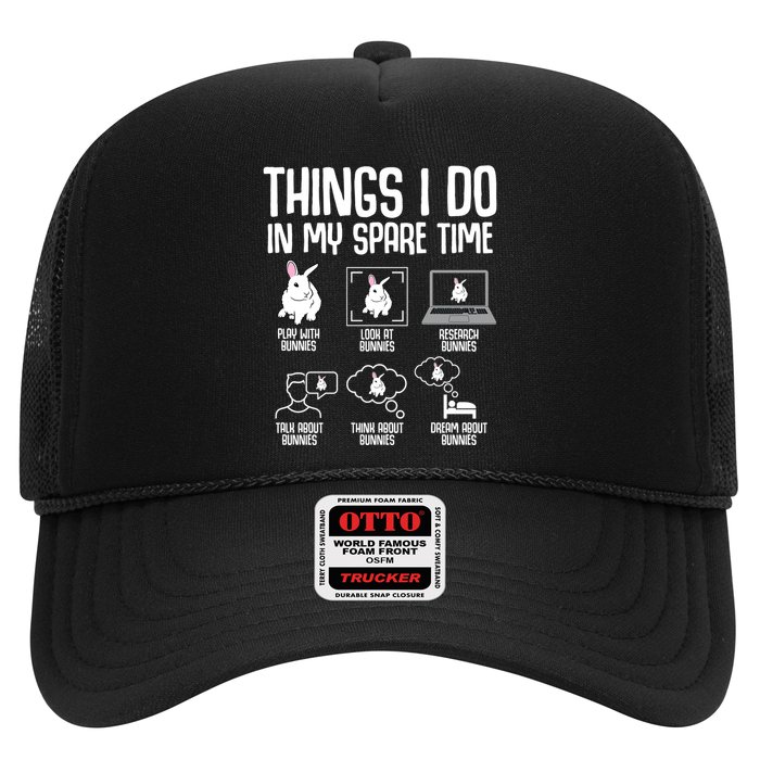 Things I Do In My Spare Time Bunny Rabbit Trucker Hat