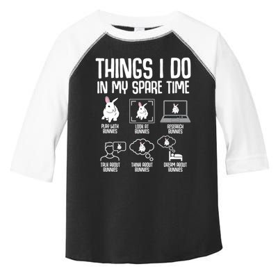 Things I Do In My Spare Time Bunny Rabbit Toddler Fine Jersey T-Shirt